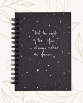 But the sight of the stars- Black Mini Notebook